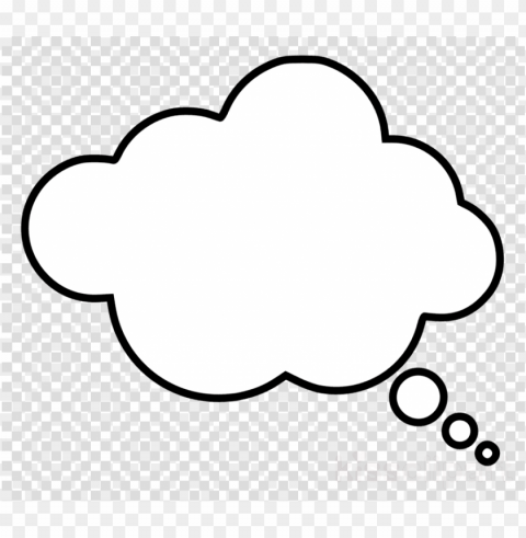 thinking bubble clipart speech balloon clip art Transparent Background Isolation of PNG