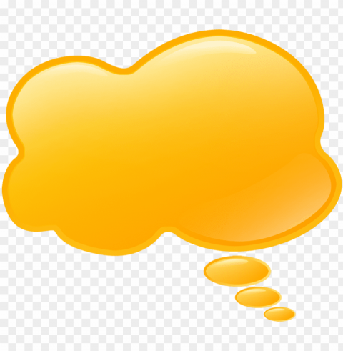 thinking bubble thought bubble01 f019 c icon - yellow thought bubble icon HighResolution PNG Isolated Artwork