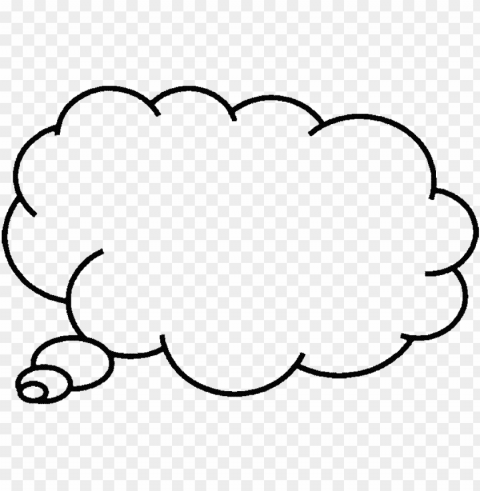 thinking cloud Transparent PNG Isolated Design Element