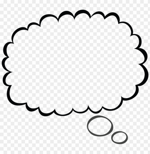 thinking cloud Transparent PNG Isolated Element with Clarity