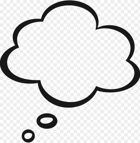 thinking cloud Transparent PNG Isolated Graphic Design