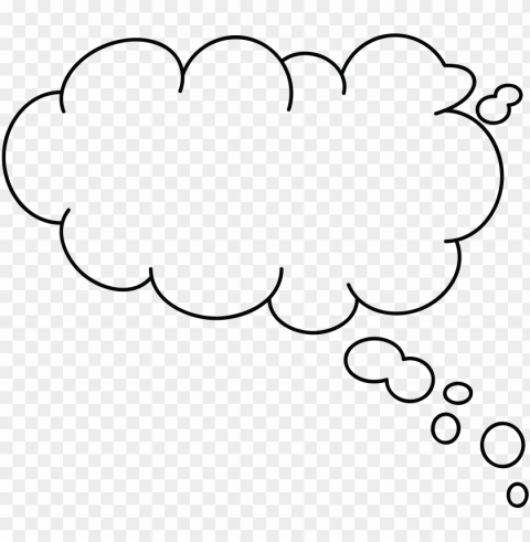 thinking cloud Transparent PNG Isolated Graphic with Clarity