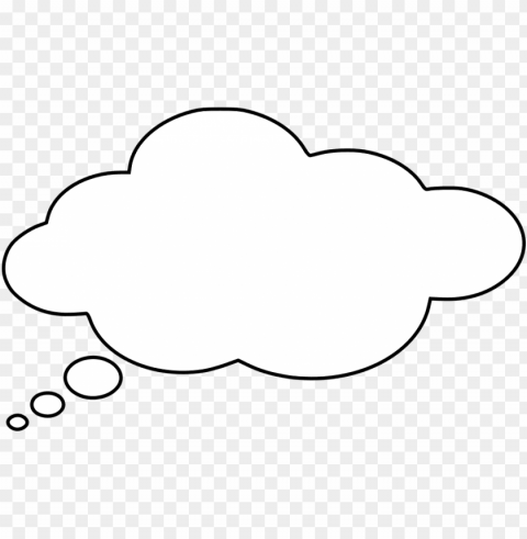 Thinking Cloud PNG Graphic With Isolated Transparency