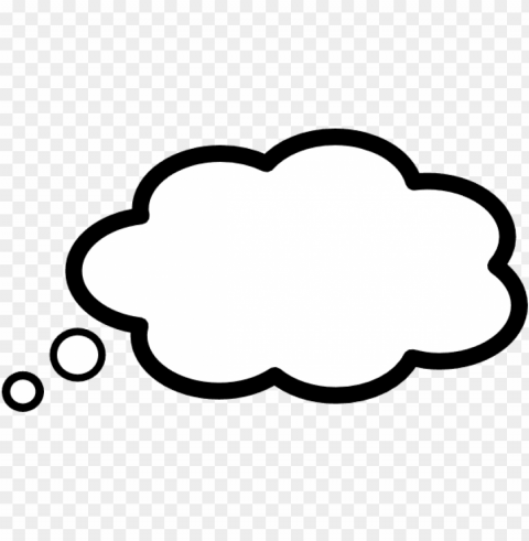 thinking cloud PNG Graphic with Transparency Isolation