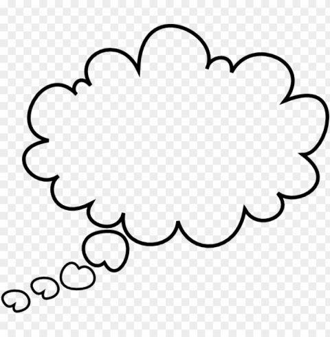 thinking cloud PNG Graphic with Transparent Background Isolation