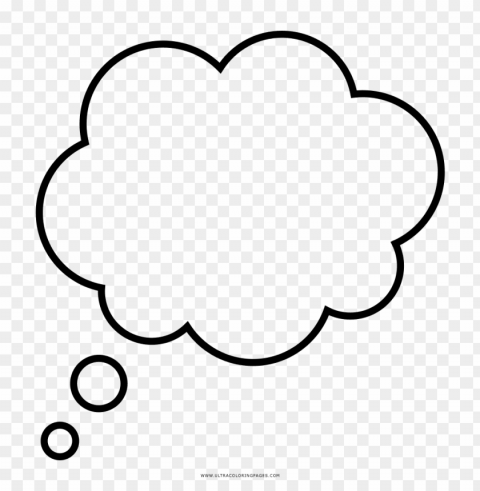 thinking cloud PNG graphics with transparent backdrop