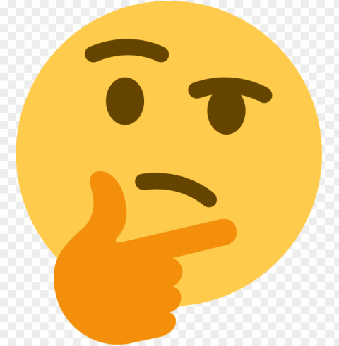 thinking - think emoji discord PNG with clear overlay