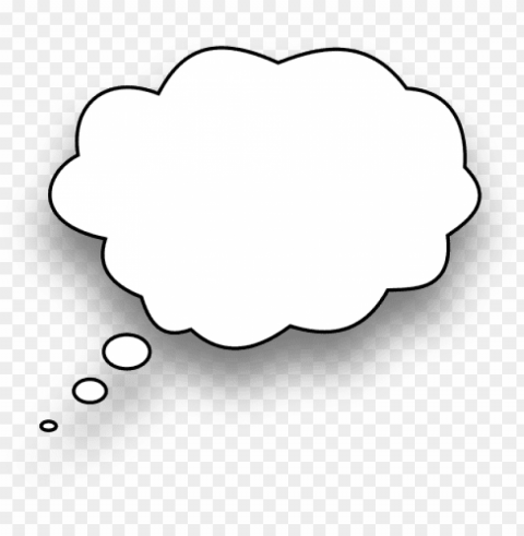 thinkingspeech - thought bubble icon white Isolated Subject in HighQuality Transparent PNG