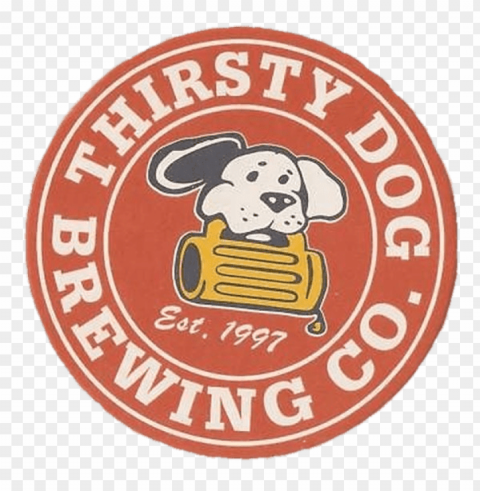 thirsty dog beer coaster Isolated Subject on HighResolution Transparent PNG