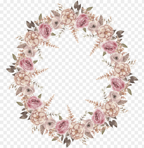 this backgrounds is pink wedding wreath transparent - wreath High Resolution PNG Isolated Illustration