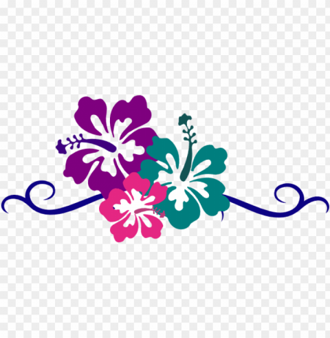 this free clipart design of hibiscus clipart has - hawaiian flower border clipart Clear PNG image