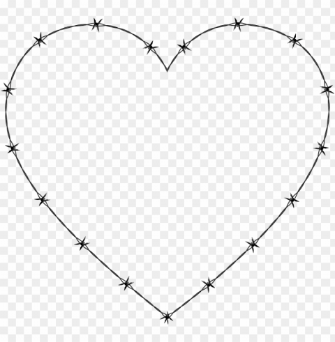 This Free Icons Design Of Barbed Wire Heart Transparent PNG Images For Printing