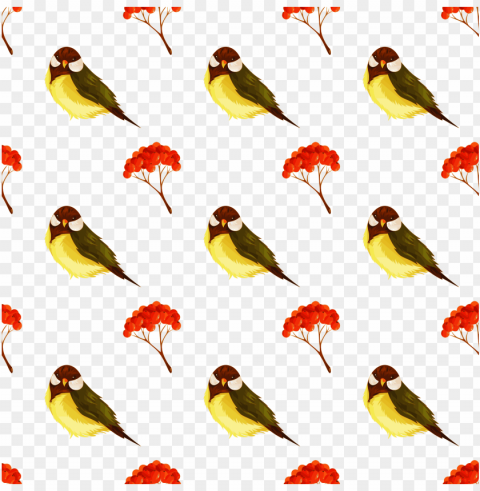 this free icons design of bird and pome seamless Isolated PNG Element with Clear Transparency
