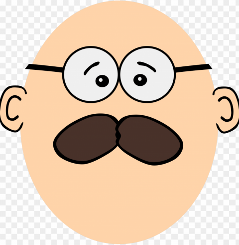 This Free Icons Design Of Bold Guy With Mustache Transparent PNG Images Set