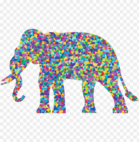 this free icons design of low poly prismatic elephant Transparent PNG art