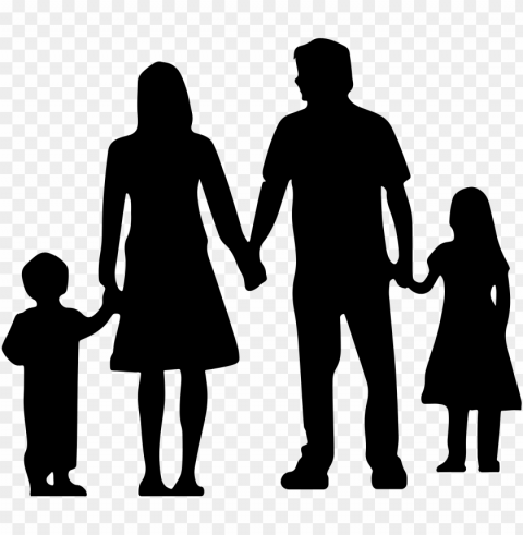 this free icons design of nuclear family silhouette PNG images without watermarks