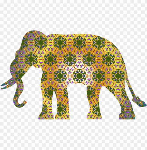 this free icons design of psychedelic pattern elephant HighQuality Transparent PNG Isolated Artwork