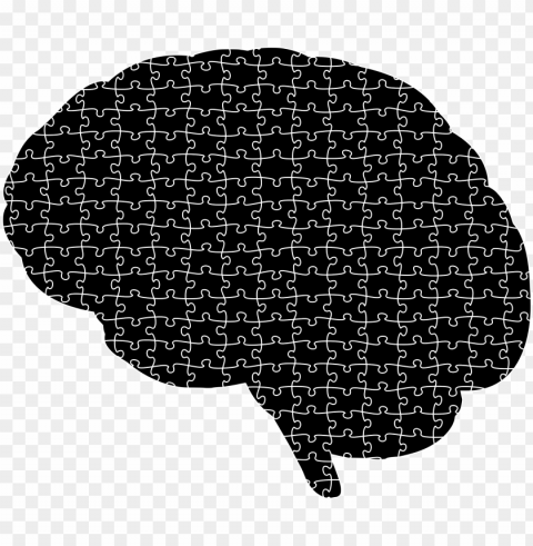 this free icons design of brain jigsaw puzzle silhouette Transparent PNG Object with Isolation