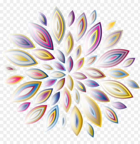 this free icons design of chromatic flower petals PNG cutout