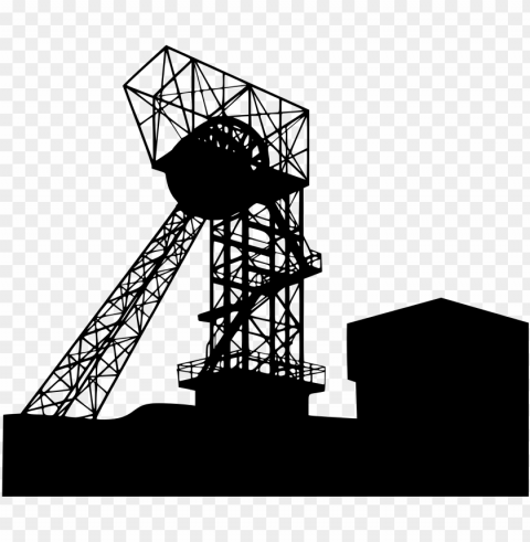 this free icons design of coal mine shaft tower Transparent Background PNG Isolated Element