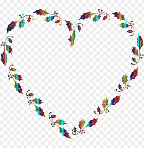 this free icons design of holly heart 2 PNG Image Isolated with Clear Transparency