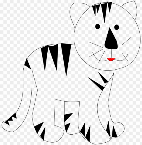 this free icons design of tiger white Transparent PNG Isolated Subject Matter