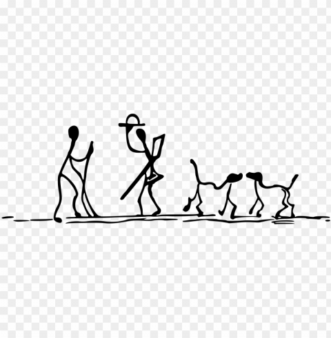 this free icons design of walking the dogs 2 Clean Background Isolated PNG Image