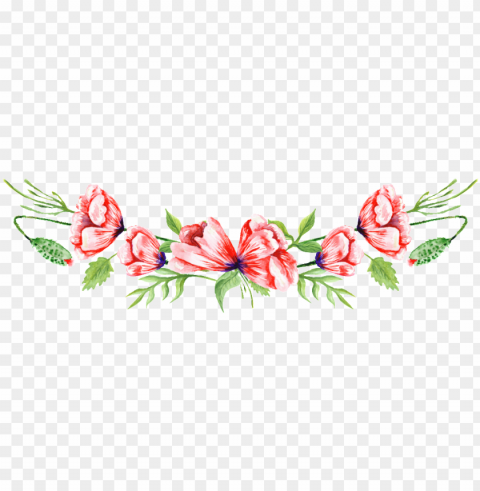 this graphics is beautiful red floral decorative - shabby chic watercolor PNG images with transparent elements