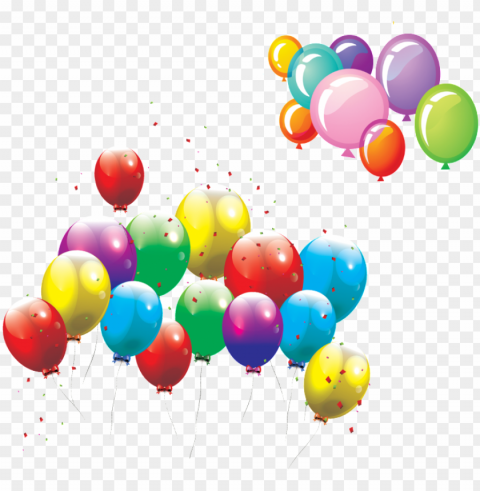 this graphics is cartoon multicolored balloons decorative - happy birthday vector Isolated Subject with Clear PNG Background