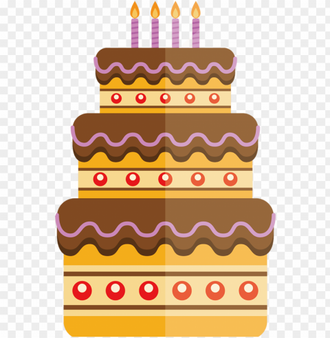 this graphics is hand painted cartoon flat cake decoration - birthday PNG picture
