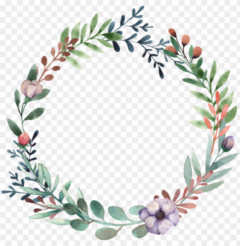 this graphics is hand painted green small leaf wreath - portable network graphics PNG files with clear background