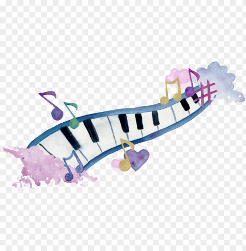 this graphics is hand painted piano - watercolour painting about music PNG transparent photos massive collection