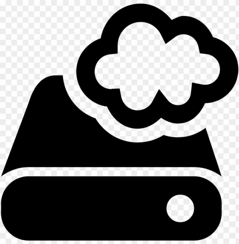 this icon is a rectangular shape meant to re - cloud storage icon black Isolated PNG on Transparent Background
