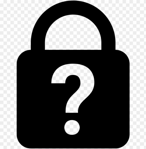 this icon is of a lock with a question mark - password icon Transparent PNG graphics bulk assortment