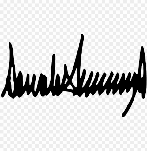 this image rendered as in other widths - donald john trump signature Free transparent background PNG