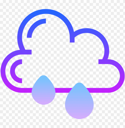 this is a drawing of a rain cloud that is flat on the - icon PNG transparent design bundle