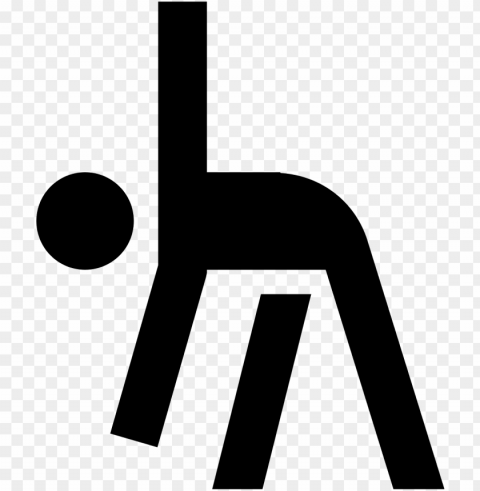 this is a picture of a stick figure person that is - gymnastics icon Clean Background Isolated PNG Character