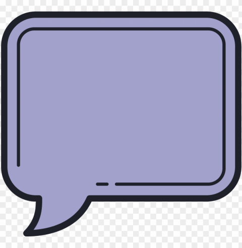 this is a speech bubble in the shape of a rounded rectangle - icon PNG with transparent overlay