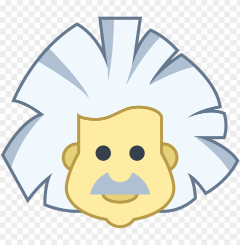 this looks like einstein's beautiful face - icon PNG Isolated Object with Clear Transparency