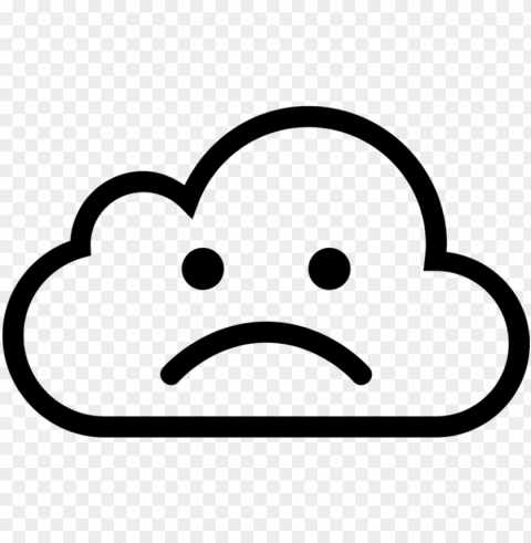this file is about icon cloud sad - cloud with sad face Free PNG images with alpha channel compilation