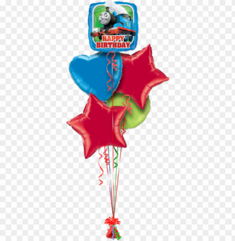 thomas the tank engine birthday birthday balloon - happy birthday sister balloo PNG Image with Isolated Graphic