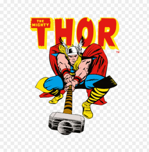 thor comics vector download free Transparent background PNG stock
