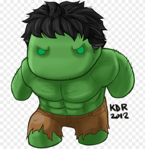 thor - cute hulk Clear Background Isolated PNG Illustration