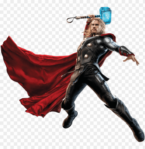 thor fighting with his hammer image - thor PNG transparent elements complete package