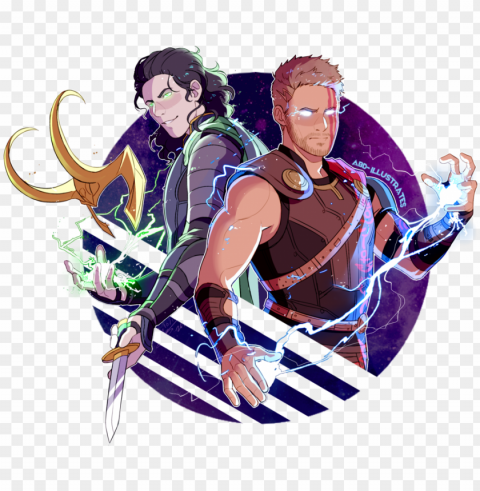 thor ragnarok - thor and loki and hela PNG for t-shirt designs
