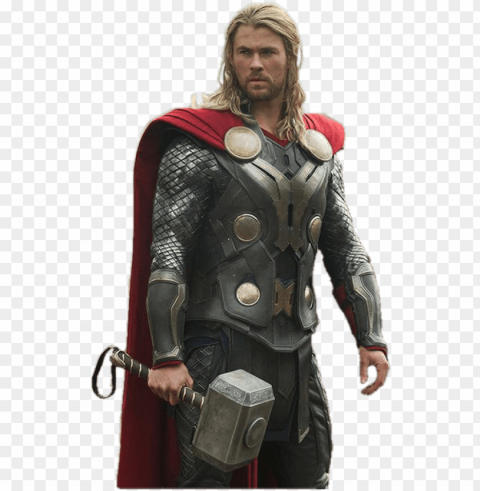 thor with hammer - cuirass PNG Image with Isolated Transparency