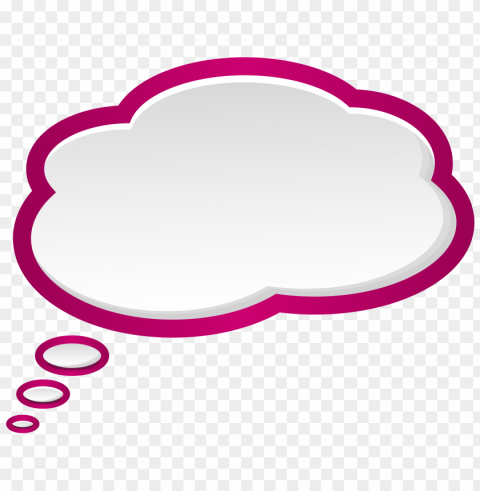 thought bubble thinking speech pink Isolated Graphic on Clear PNG