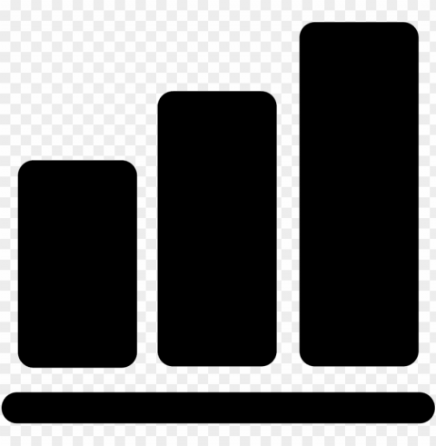 three bars graph svg icon free- bars icon Transparent Background Isolated PNG Design