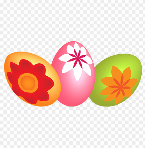 three easter eggs Images in PNG format with transparency