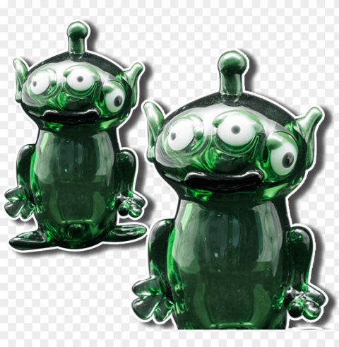 Three Eyes Alien Character The Crush - Figurine Isolated Illustration In Transparent PNG